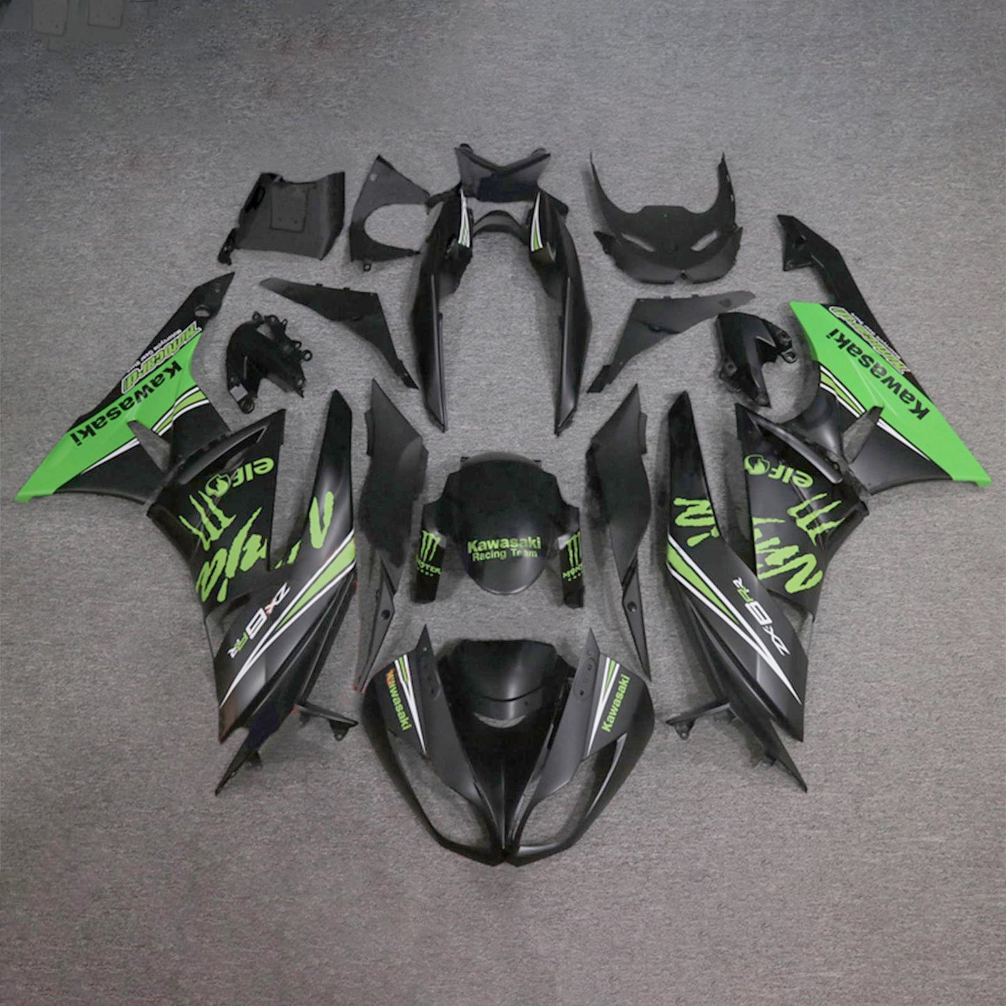 2009-2012 Kawasaki ZX6R 636 Injection Fairing Kit Bodywork Plastic ABS#146