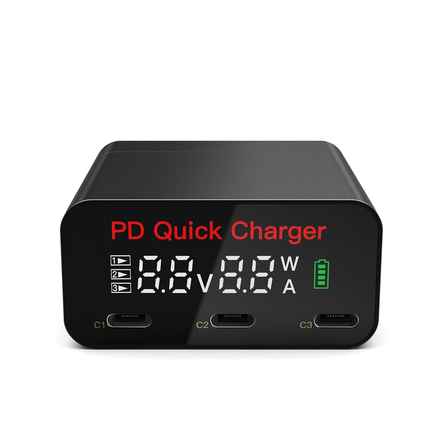 60W Type USB C Charger PD Quick Charge QC 3.0 3 In 1 Multi Port Power Adapter US Plug