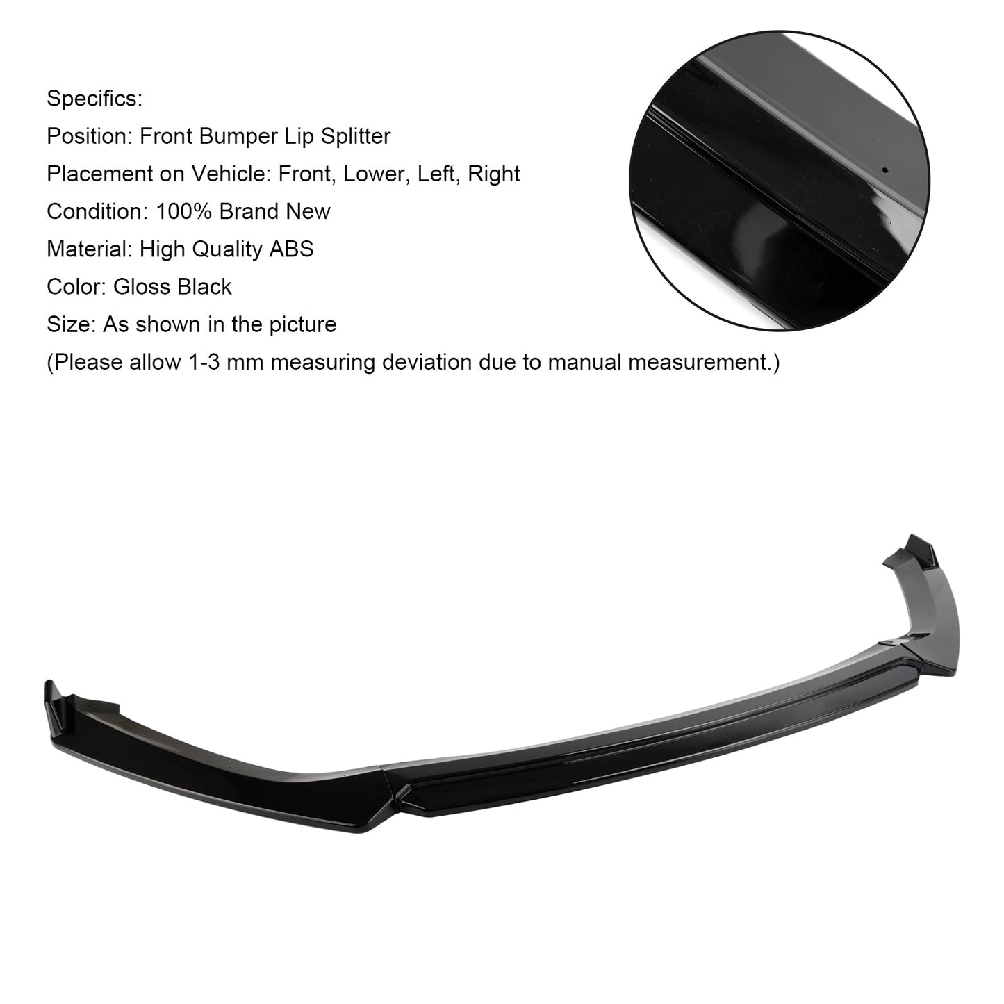 2012-2020 Seat Leon 5F Front Spoiler Lip Performance Gloss Black