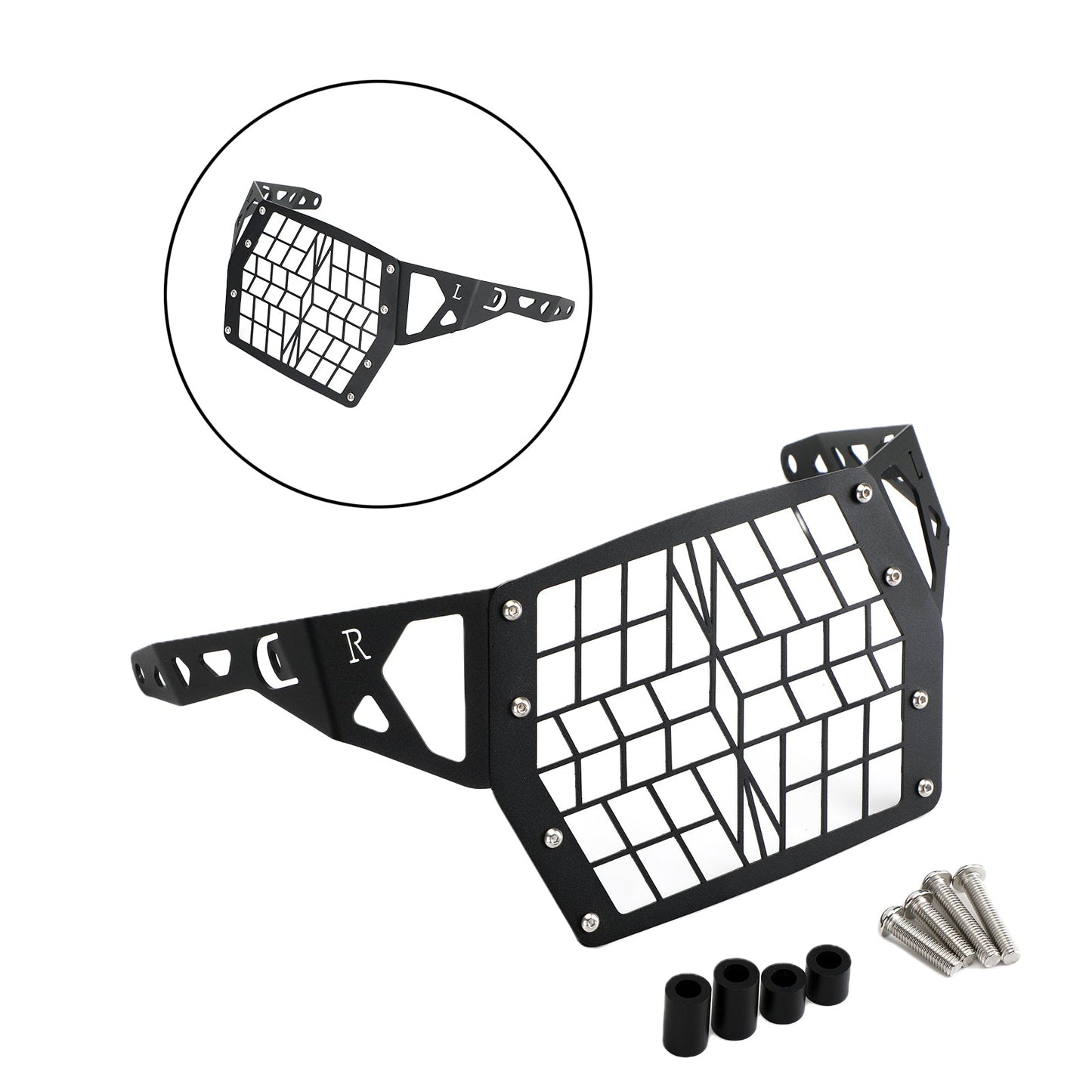 Headlight Grille Guard Cover Protector Fit For Suzuki Dl1050 Xt A 19+,Clear