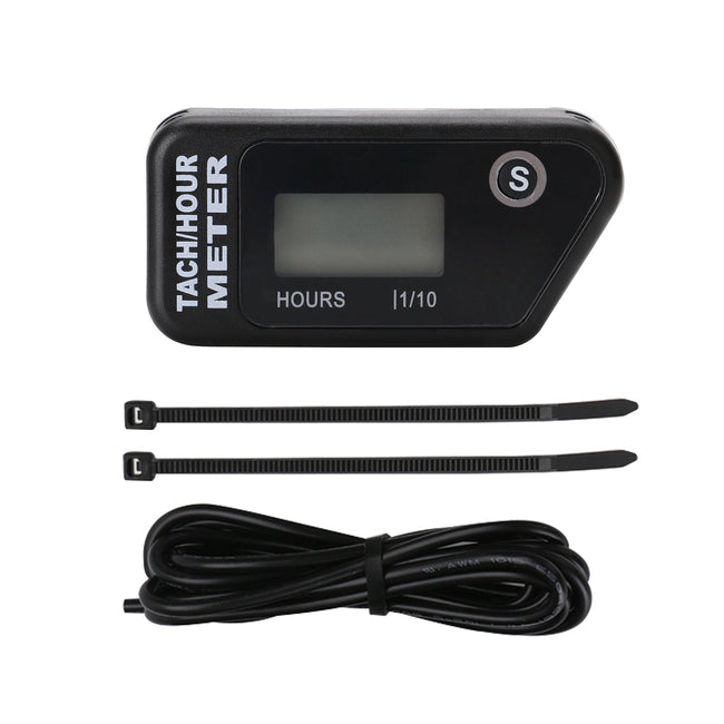 Water Proof Lcd Wireless Vibration Hour Meter Counter For Motocross Engine Boat