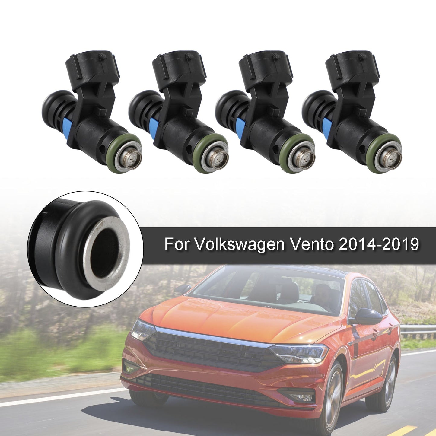 4PCS Fuel Injectors 03C906031A Fit VW Vento 2014-2019 Fit Passat 2008-2010