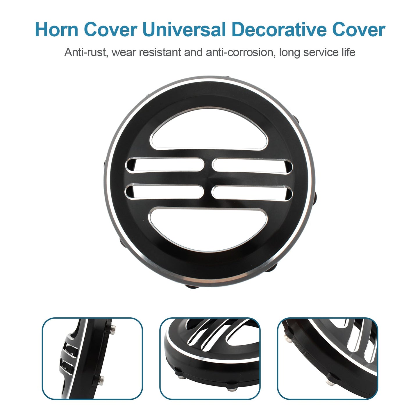 Horn Cover Universal Decorative Cover For bobber T120 T100 Street twin Black