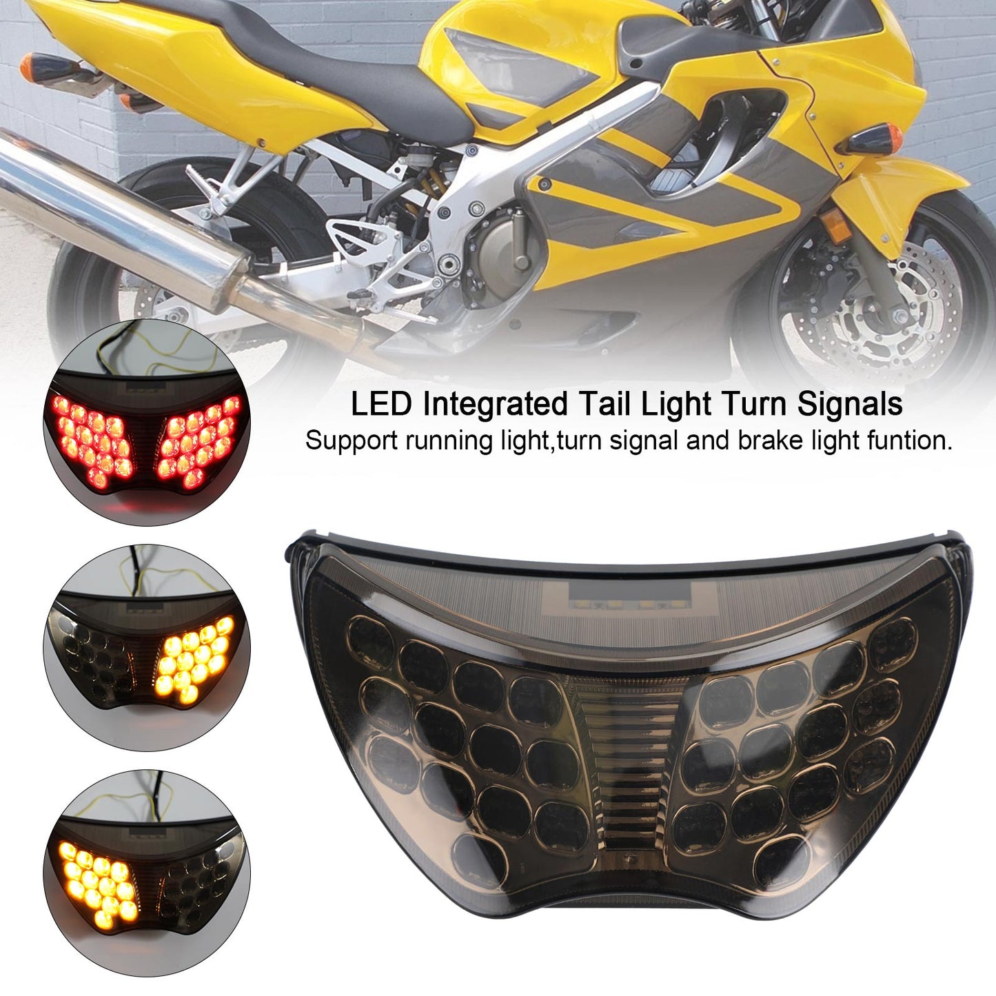 LED Turn Signals Tail Brake Light For Honda CBR600F/F4/F4i 2004 2005 2006