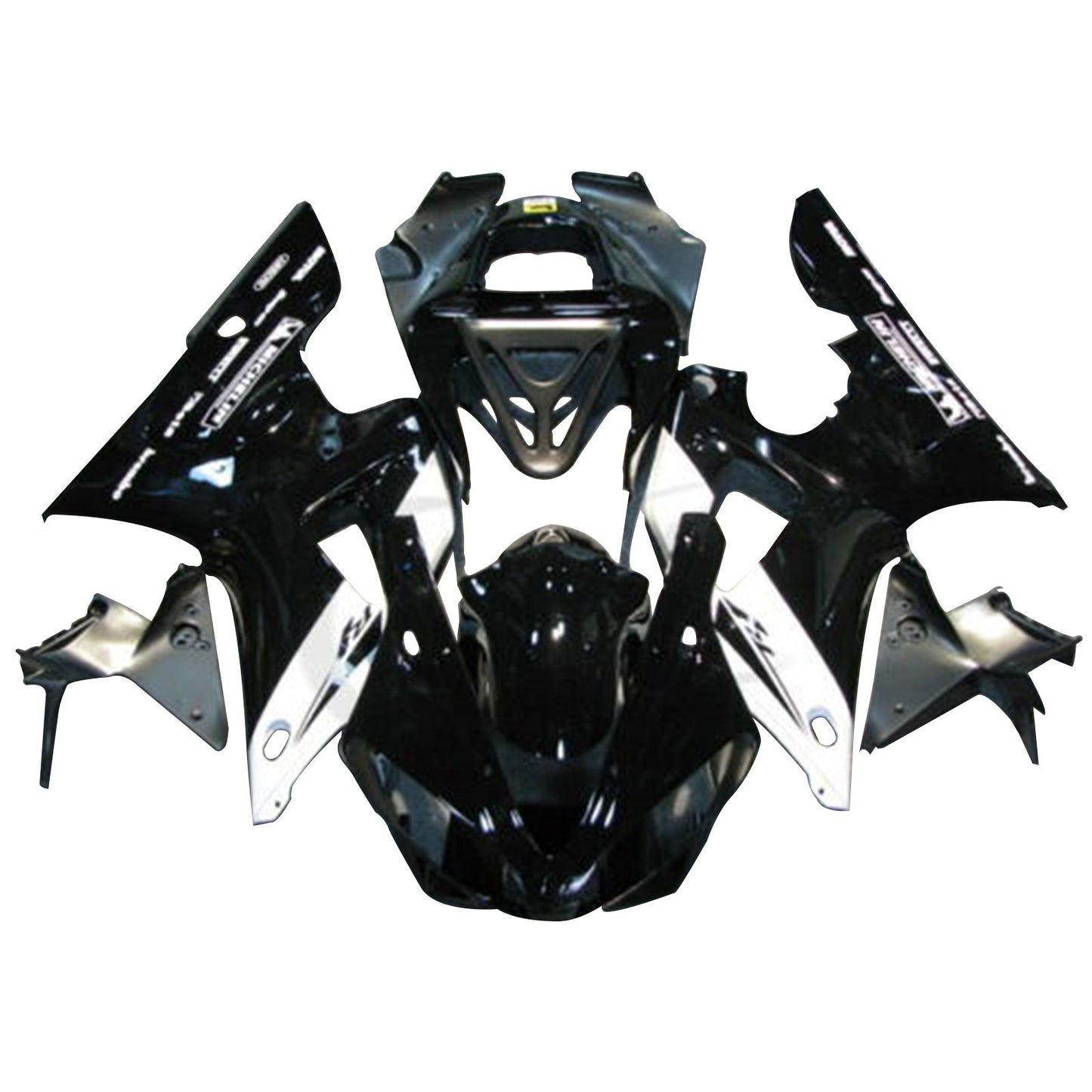 2000-2001 Yamaha YZF R1 Painted Black ABS Plastic Fairing Bodywork Kit #17