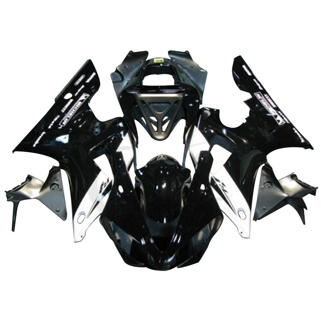 2000-2001 Yamaha YZF R1 Painted Black ABS Plastic Fairing Bodywork Kit #17