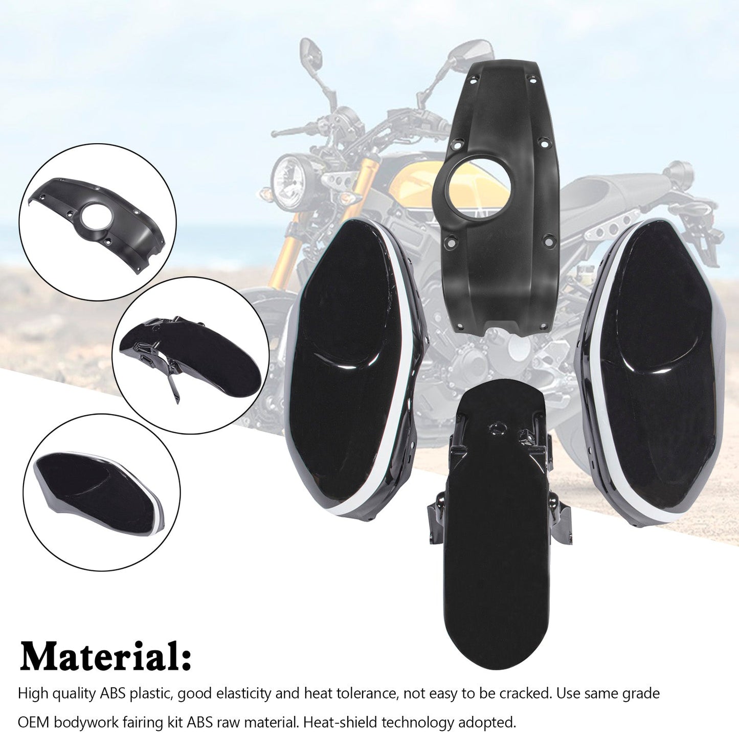 2016-2021 Yamaha XSR900 Injection ABS Plastic Bodywork Fairing Kit 001#