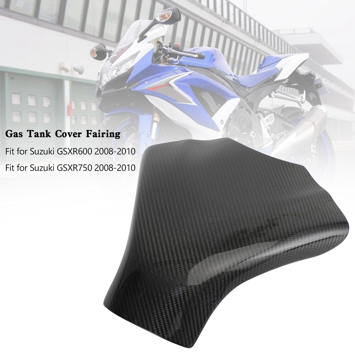 Suzuki GSXR600 GSXR 750 2008-2010 Carbon Gas Tank Cover Fairing Protector