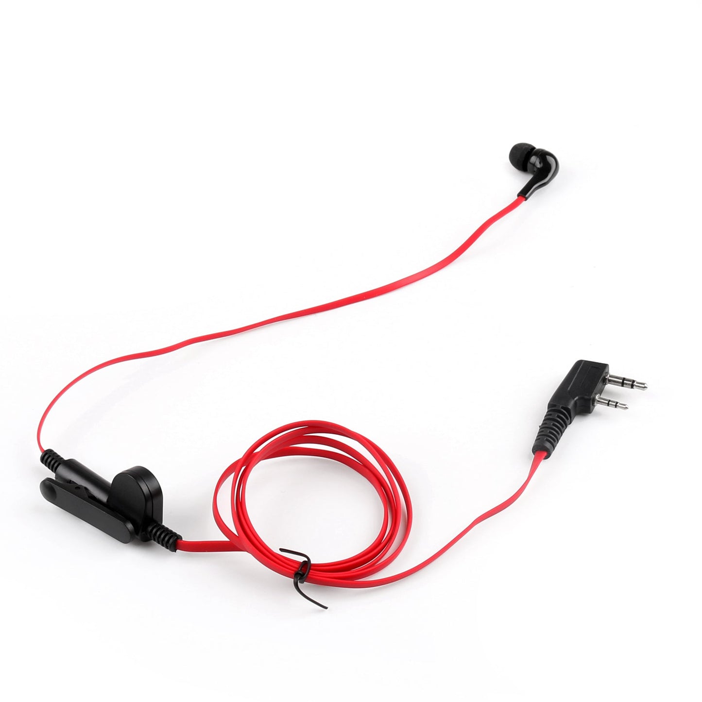5x Headset Earpiece For Kenwood BAOFENG TYT LINTON UV-5R TG-UV2 Two Way Red