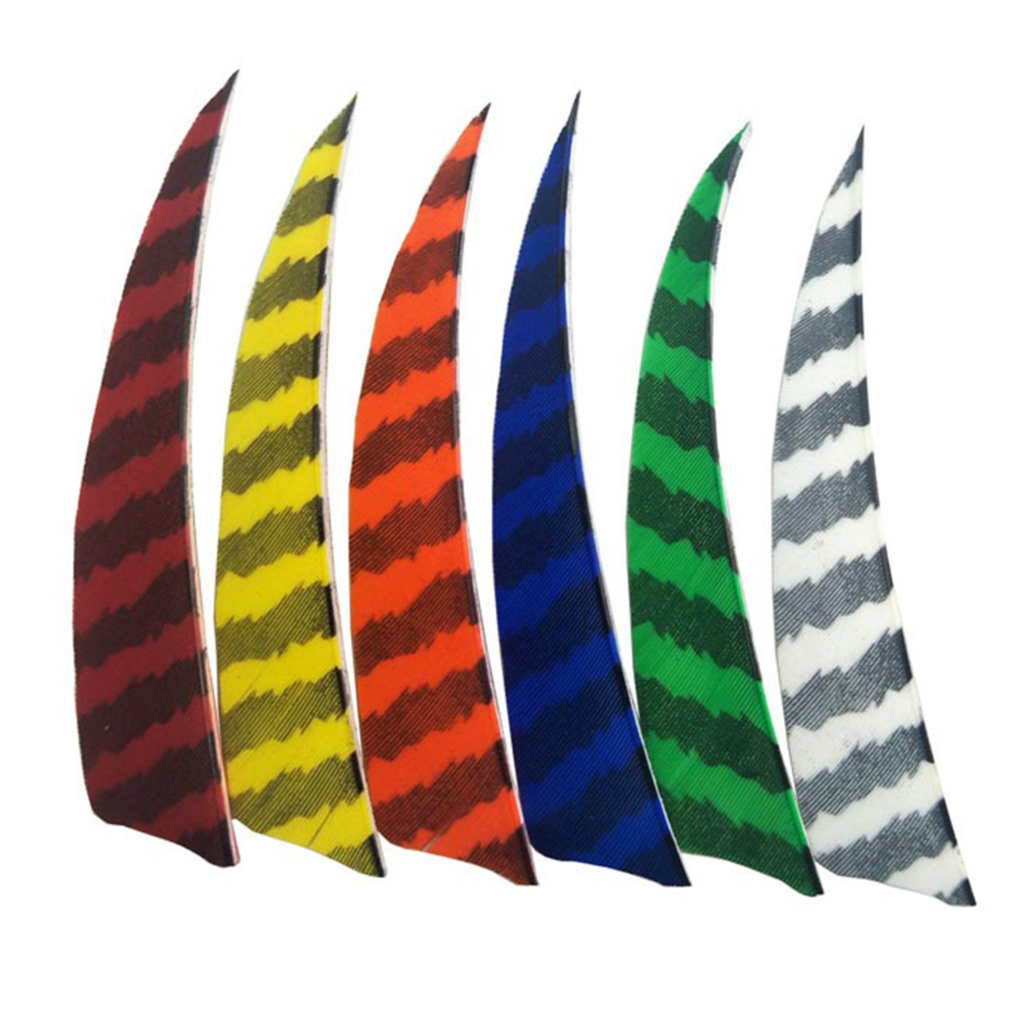 50x 4" 5" Archery Arrow Feathers Turkey Nature Fletches Fletching Bow Striped