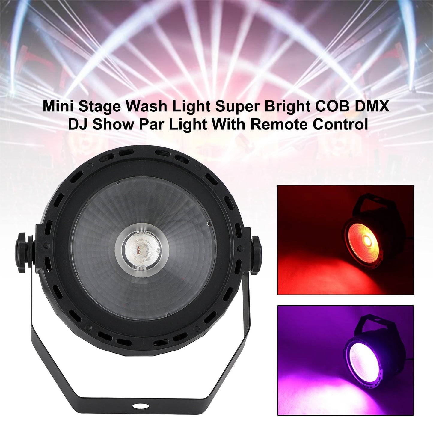 Mini Stage Wash Light Super Bright COB DMX DJ Show Par Light With Remote Control