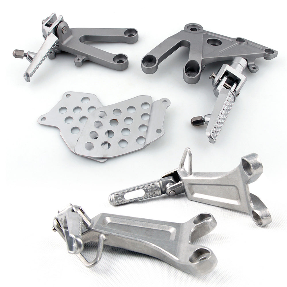 Front + Rear Foot Pegs Footrest Bracket Fit for Honda CBR 600 RR 2003 2004