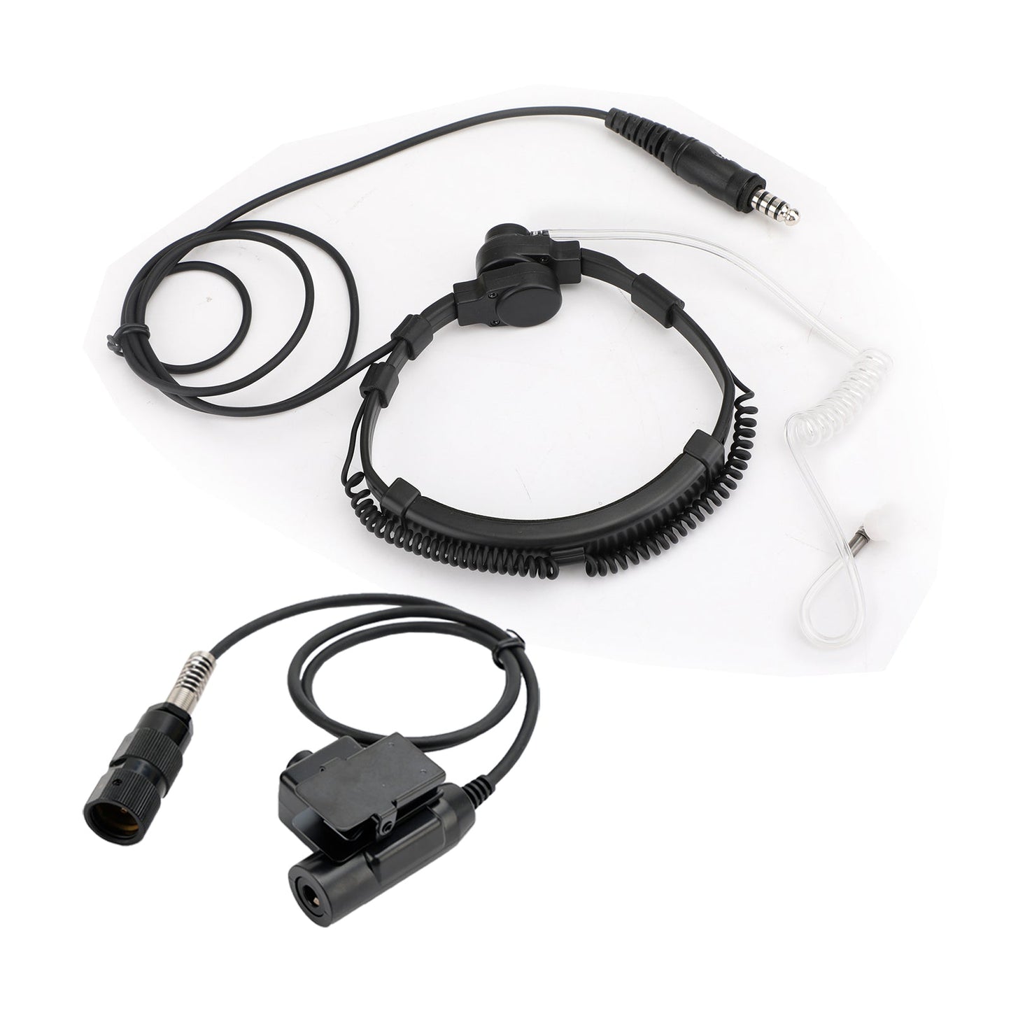 7.1mm Big Plug Tactical Throat Mic Headset For AN/PRC-152 AN/PRC-148 U329 Radio