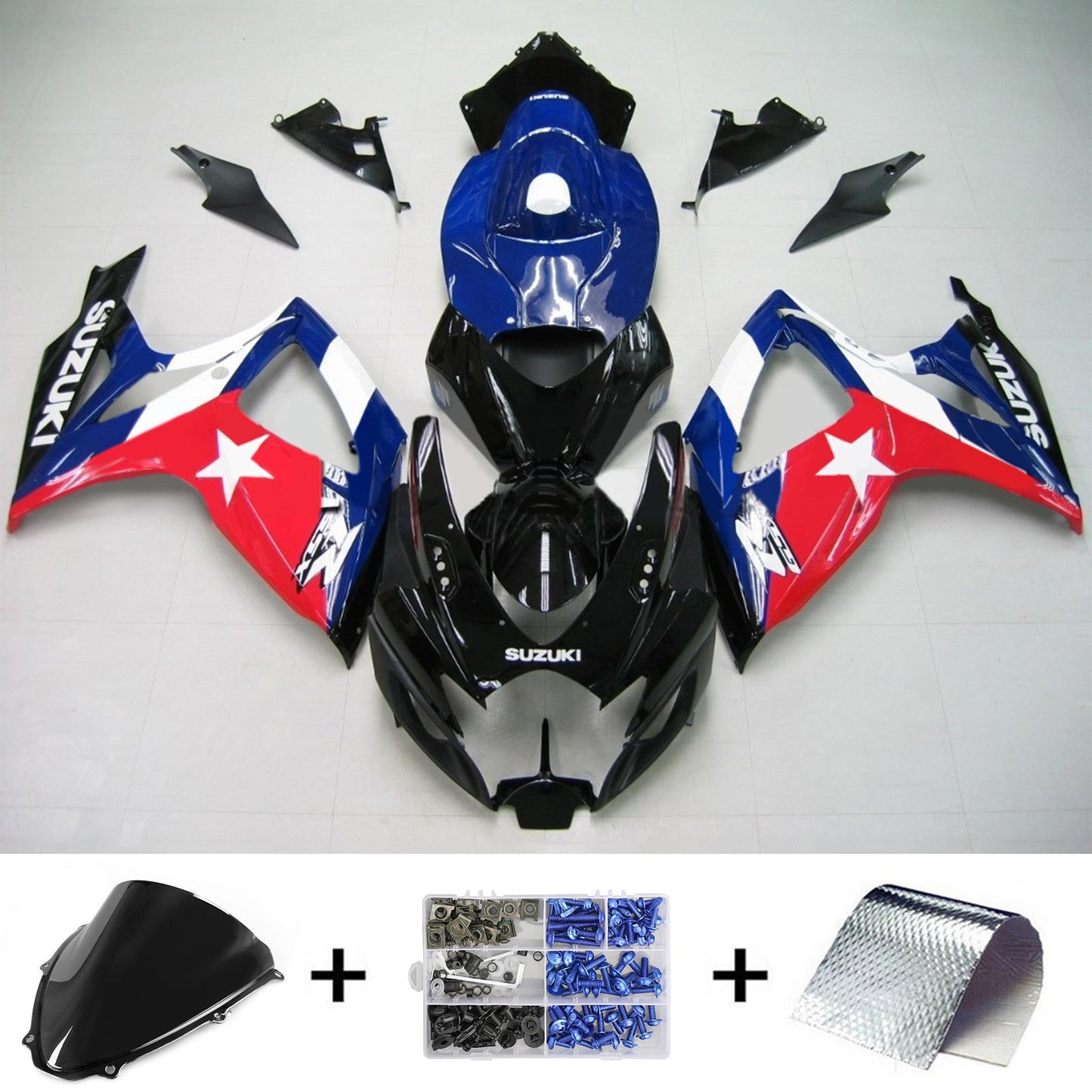 2006-2007 Suzuki GSXR 600/750 K6 Amotopart Injection Fairing Kit Bodywork Plastic ABS #125