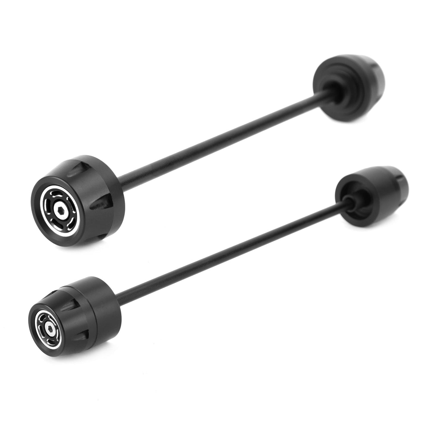 FRONT + REAR Axle Fork Wheel Slider Black Fit for Ducati Scrambler 400 800 1100