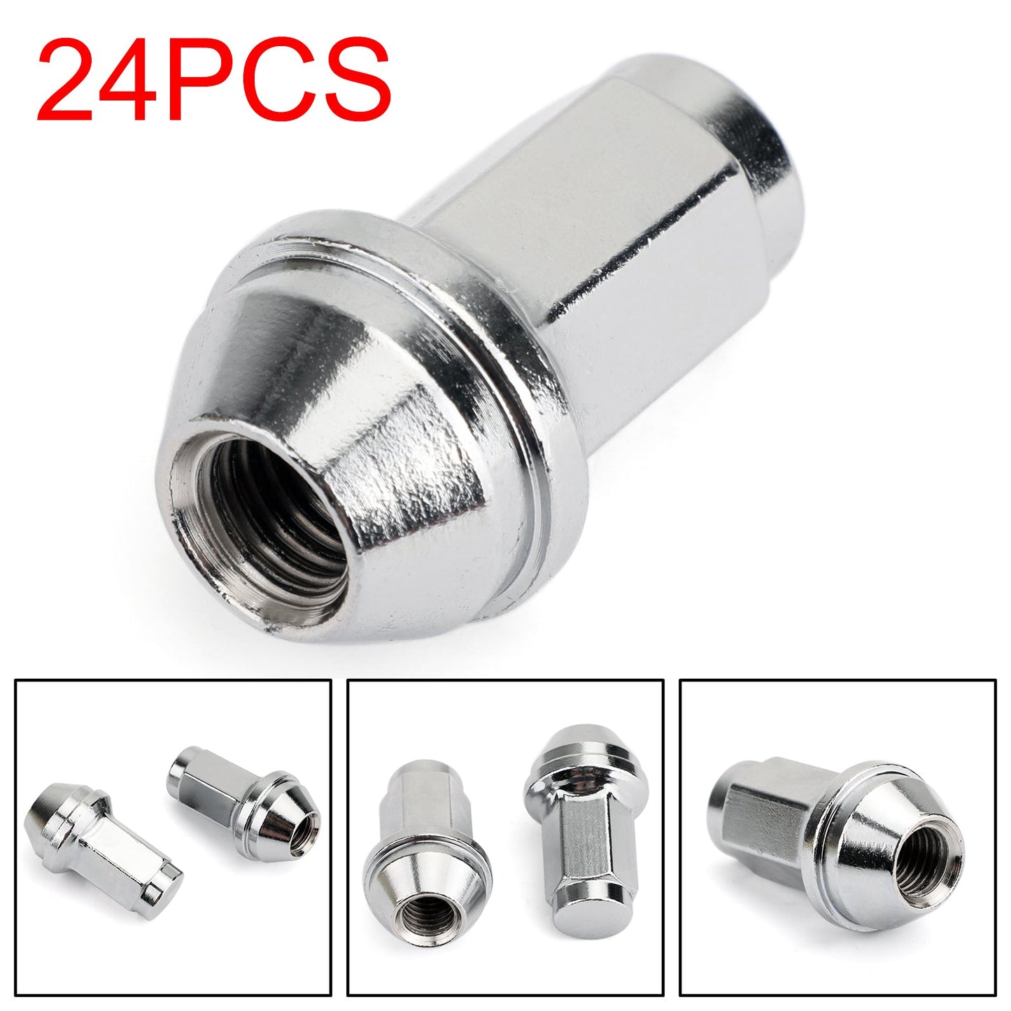 24pcs 14x2 Stainless Lugs Nuts For Ford F150 Expedition Lug 4L3Z-1012-A