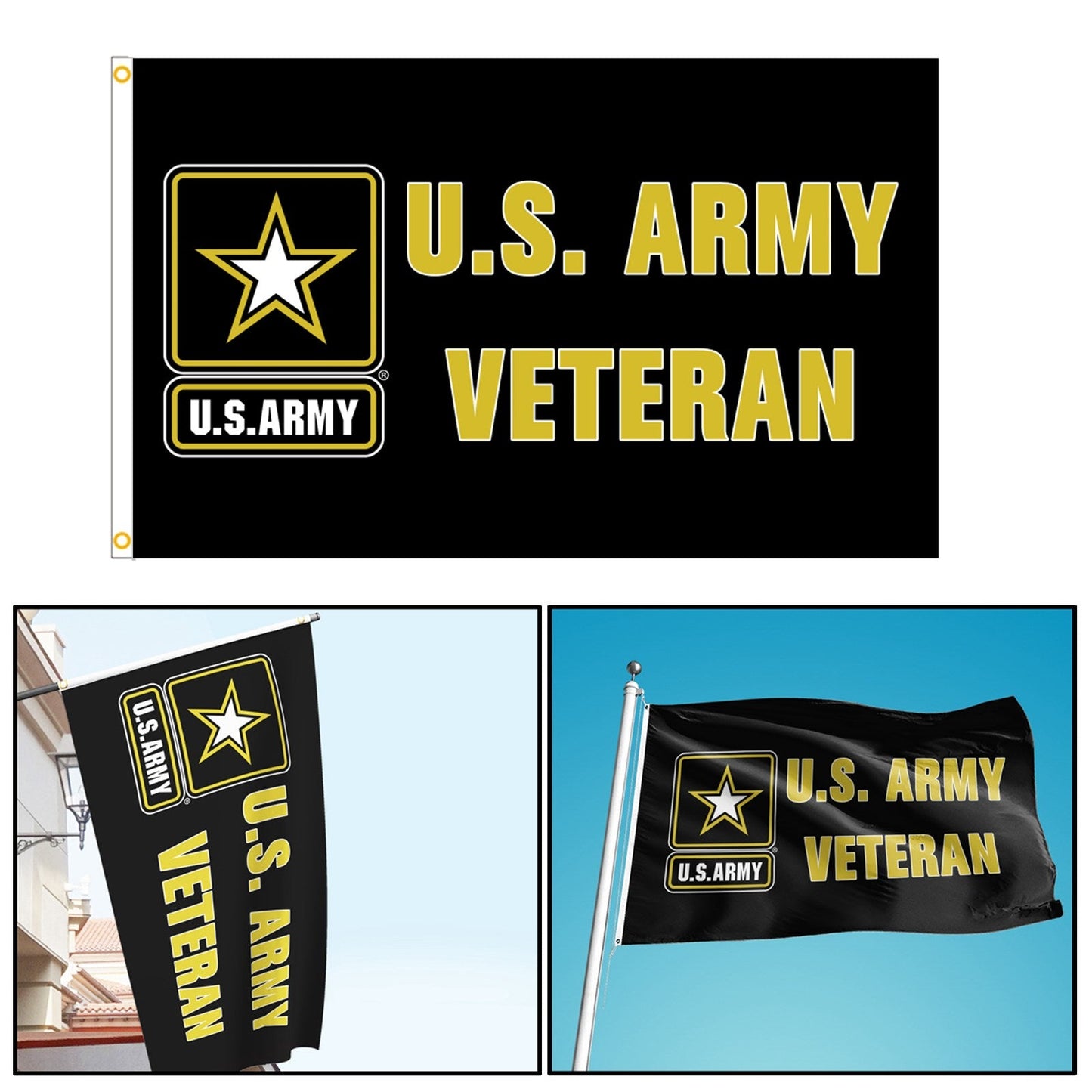 3X5 FT U.S. Army Veteran Flag American Flag United States Garden Flag USA
