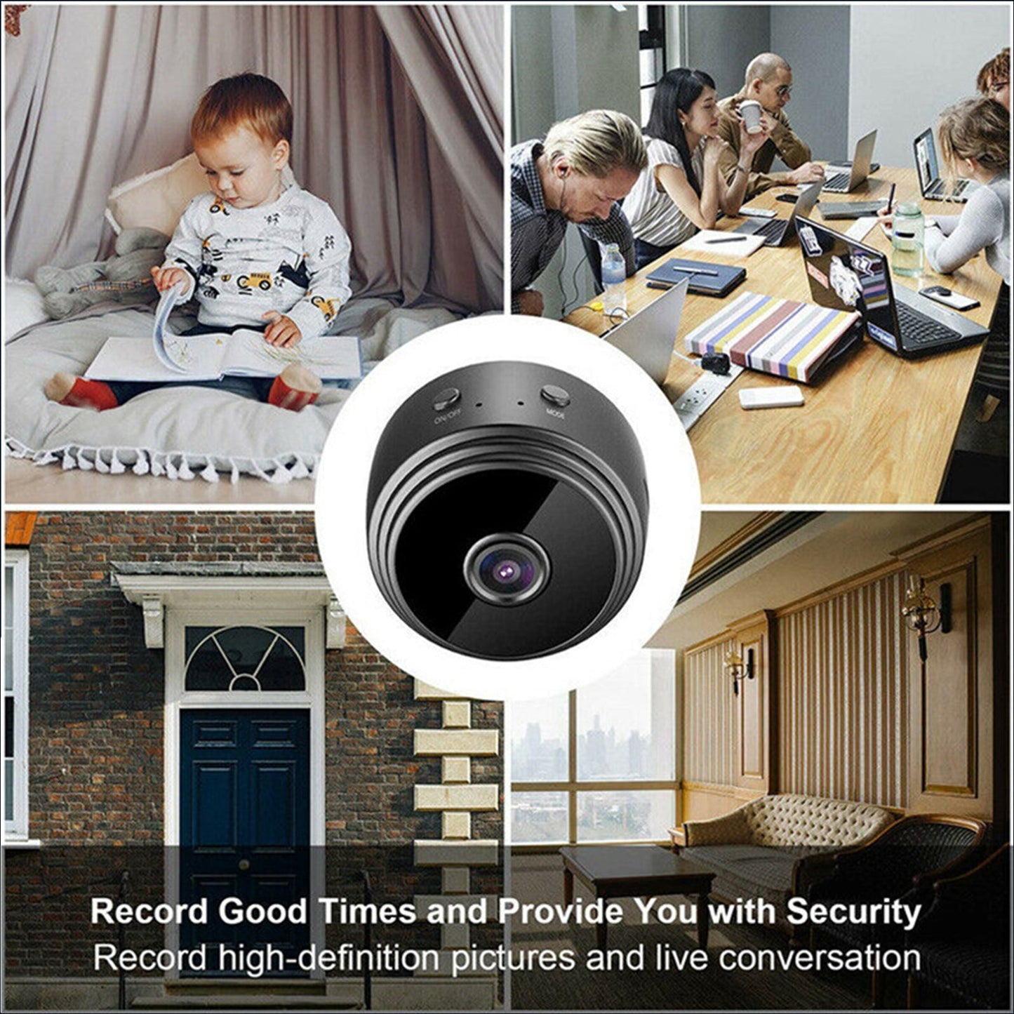 Mini Wireless Camera Wifi IP Home Security DVR Night Vision HD 1080P