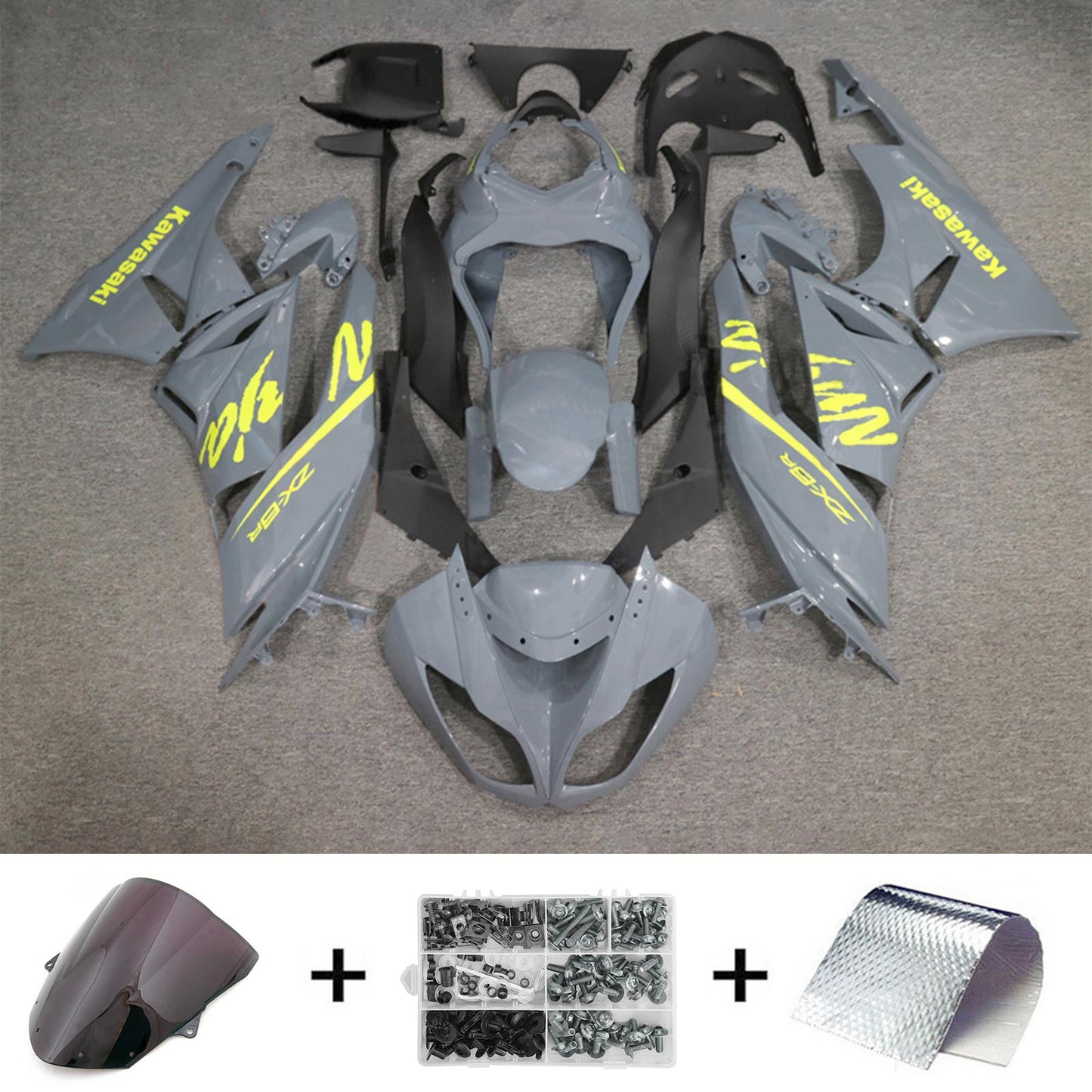 2009-2012 Kawasaki ZX6R 636 Injection Fairing Kit Bodywork Plastic ABS#143