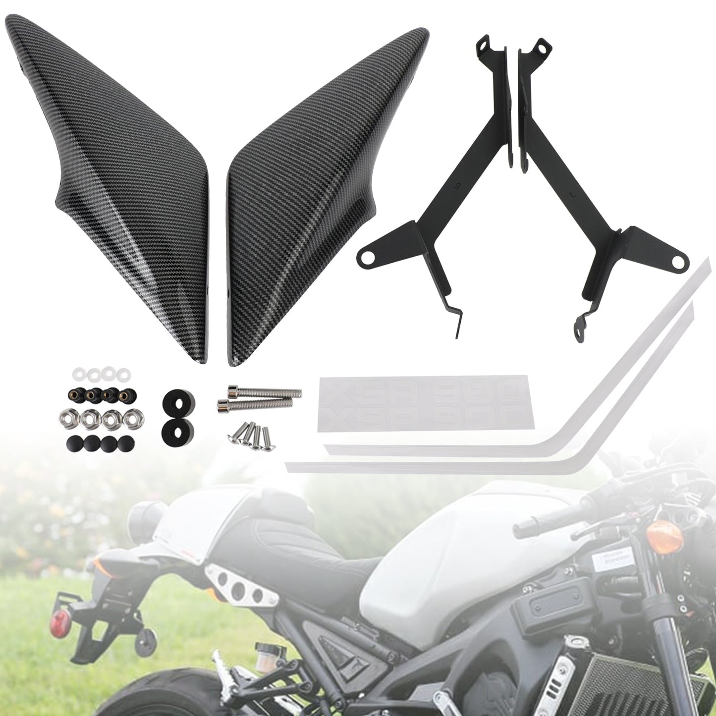 Tail Side Driver Seat Frame Cover Fairing For Yamaha XSR 900 2016-2021 Black