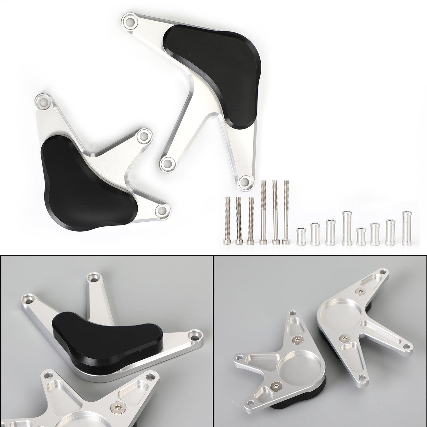 Nicecnc Engine Stator Slider Crash Pad Protector Guard For Honda Cbr1000Rr 08-17 Silver