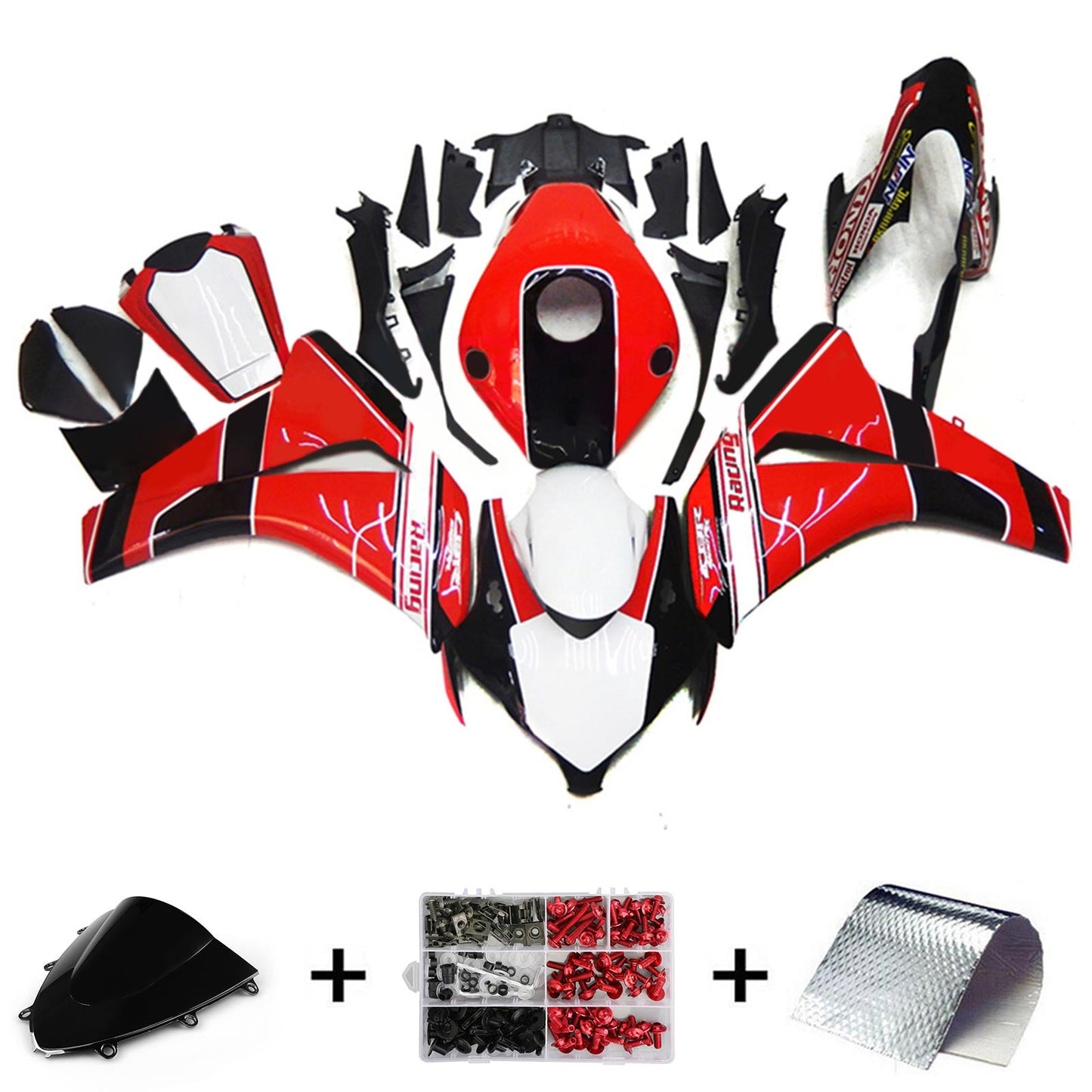 2008-2011 Honda CBR1000RR Injection Fairing Kit Bodywork Plastic ABS#185