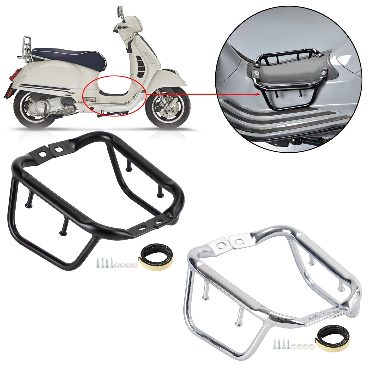 Vespa Sprint Primavera 50 125 150 Side Floor Board Luggage Rack