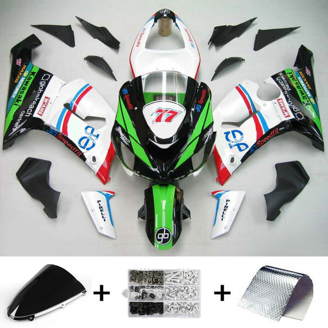 2005-2006 Kawasaki ZX6R 636 Amotopart Injection Fairing Kit Bodywork Plastic ABS #138