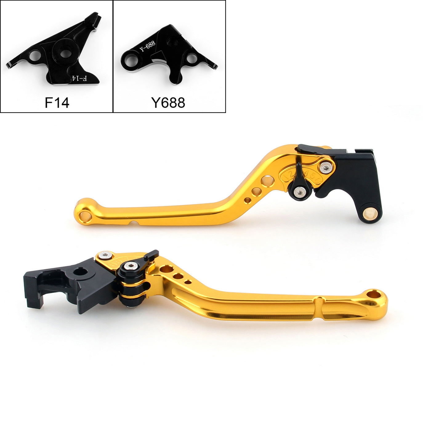 Long Brake Clutch Levers For Yamaha YZF R1 YZF R6 FZ1 FAZER R6S Black