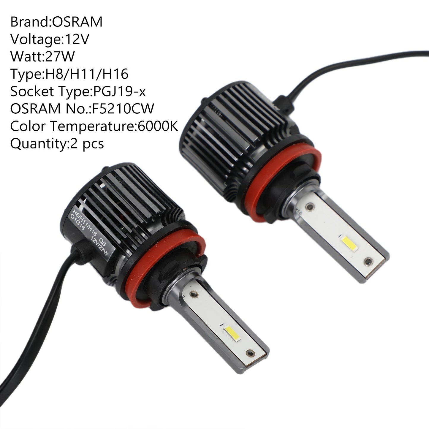 F6211CW H8 For OSRAM Car LEDriving HL XLZ Enhanced Brightness 12V27W PGJ19-x