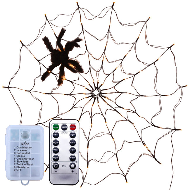 Halloween Decorations Web Lights Indoor Outdoor Party Garden Decoration+Spider