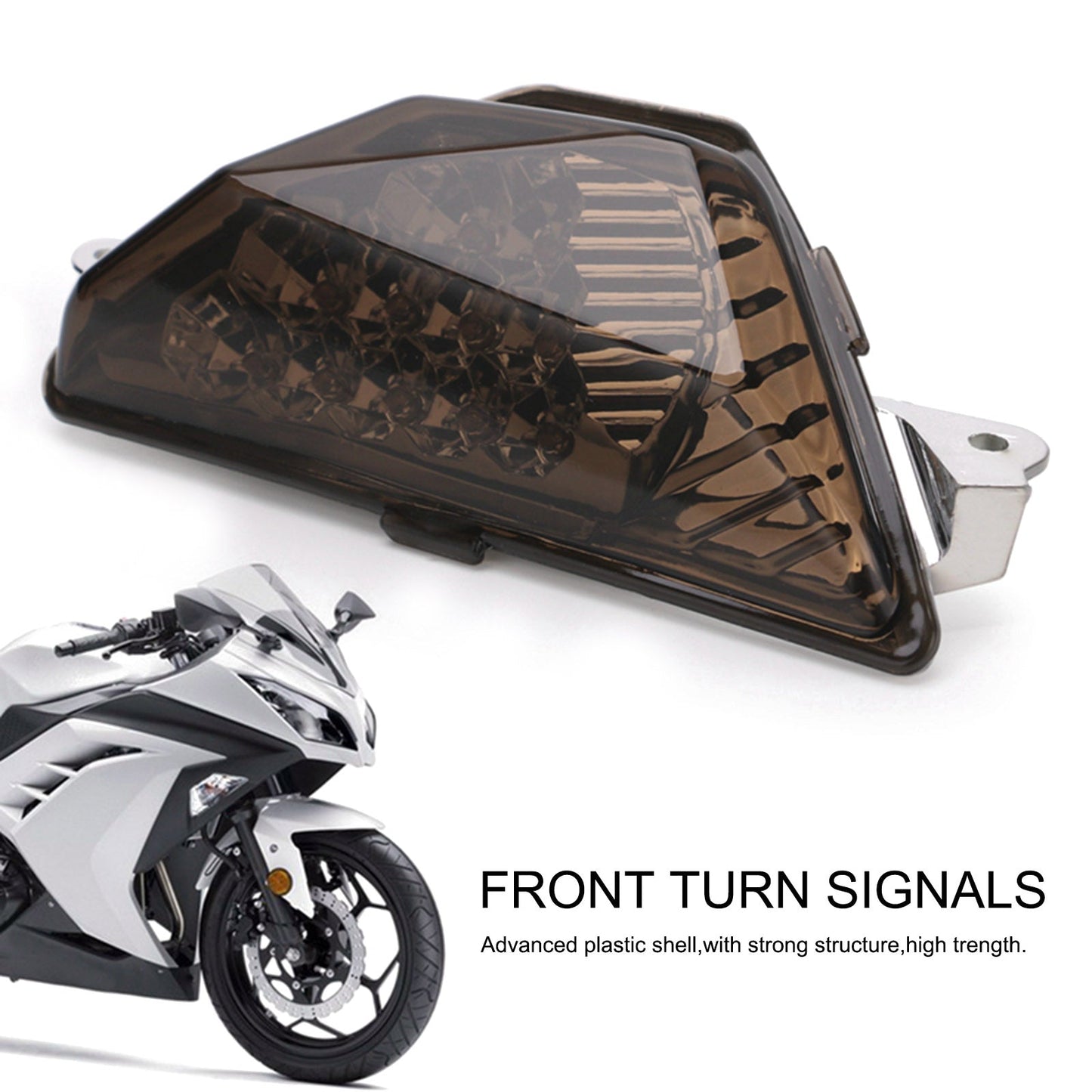 Motorcycle LED Front Turn Signal Light Lamp For KAWASAKI NINJA 250 300 2013-2016