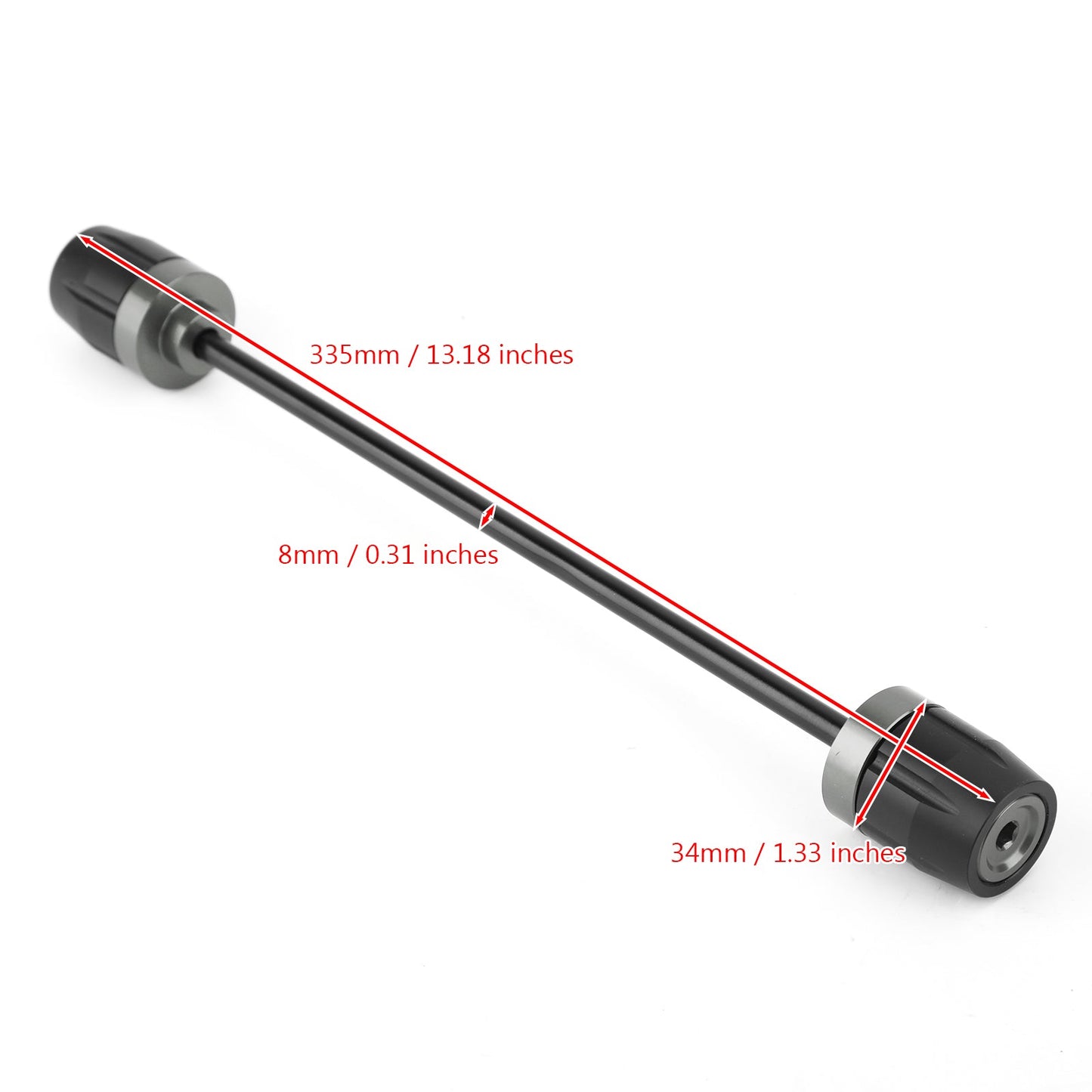 FRONT Axle Fork Crash Sliders Wheel Pad Black for Yamaha Tenere 700 T7 19-2021