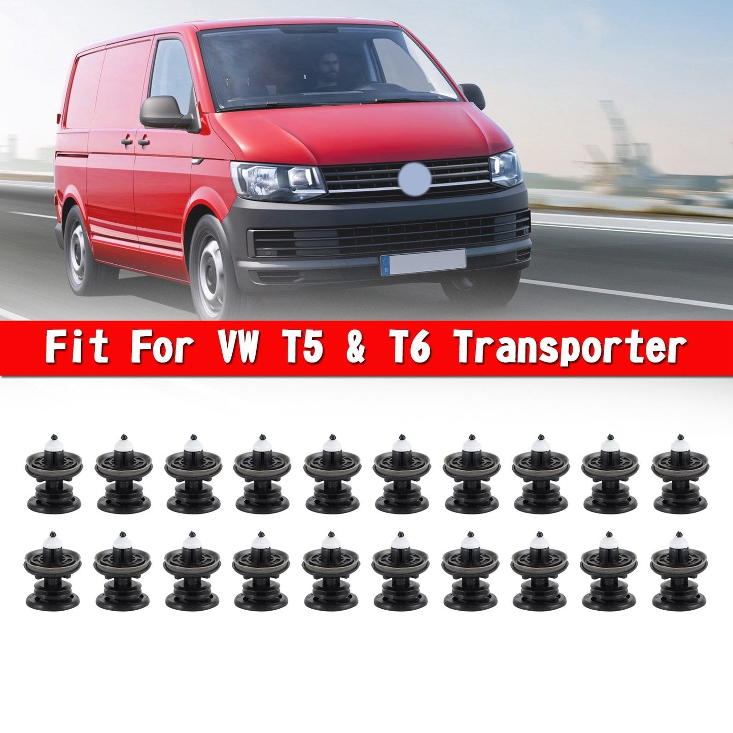 20X Interior Door Panel Card Trim Clip 7L6868243 For VW T5 Transporter 2003 Audi