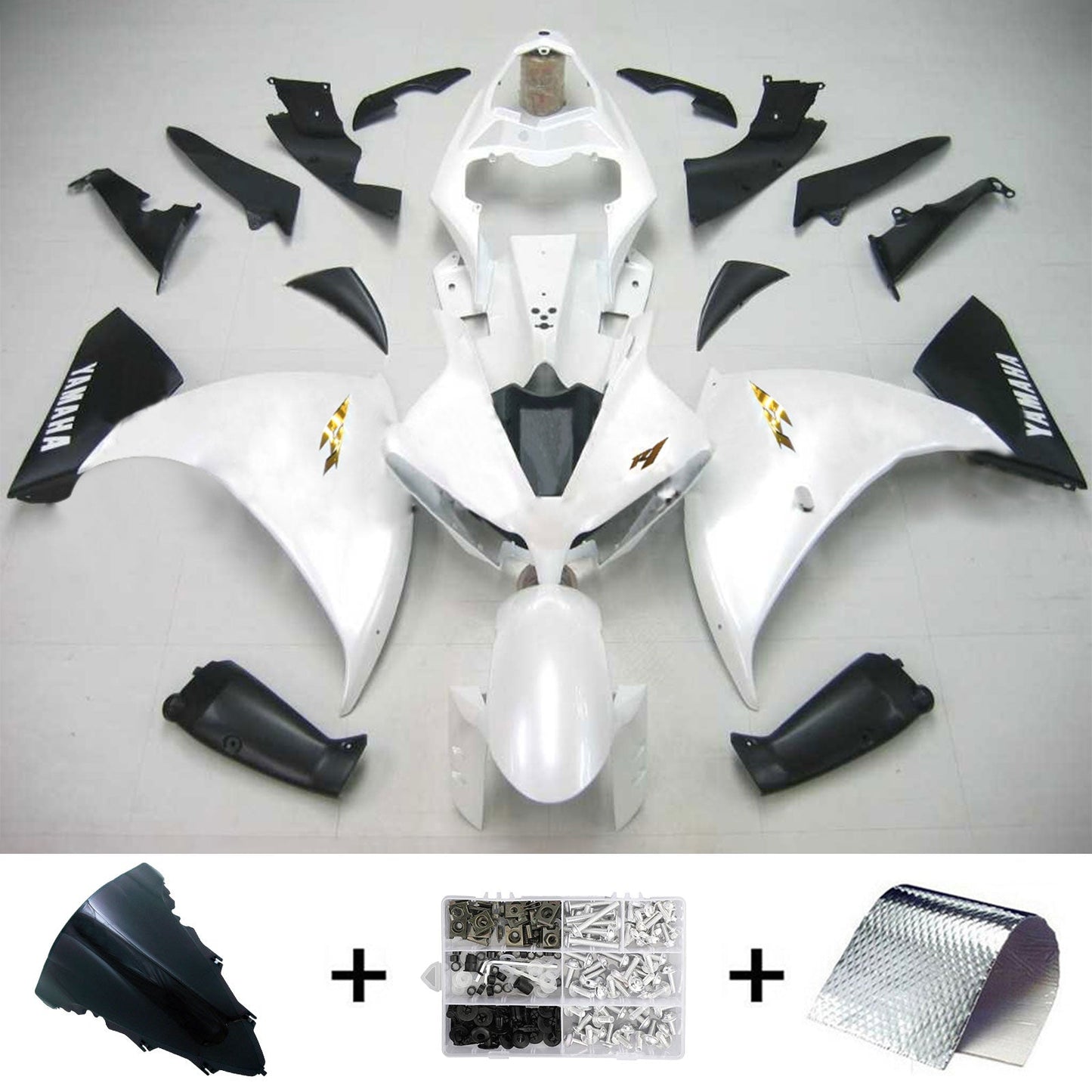 2009-2011 Yamaha YZF 1000 R1 Amotopart Injection Fairing Kit Bodywork Plastic ABS #140