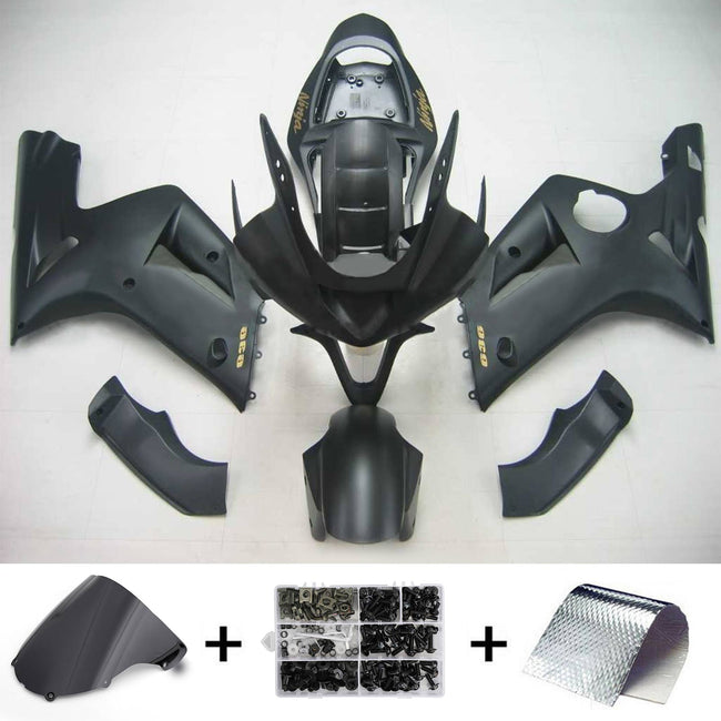 2003-2004 Kawasaki ZX6R 636 Amotopart Injection Fairing Kit Bodywork Plastic ABS #110