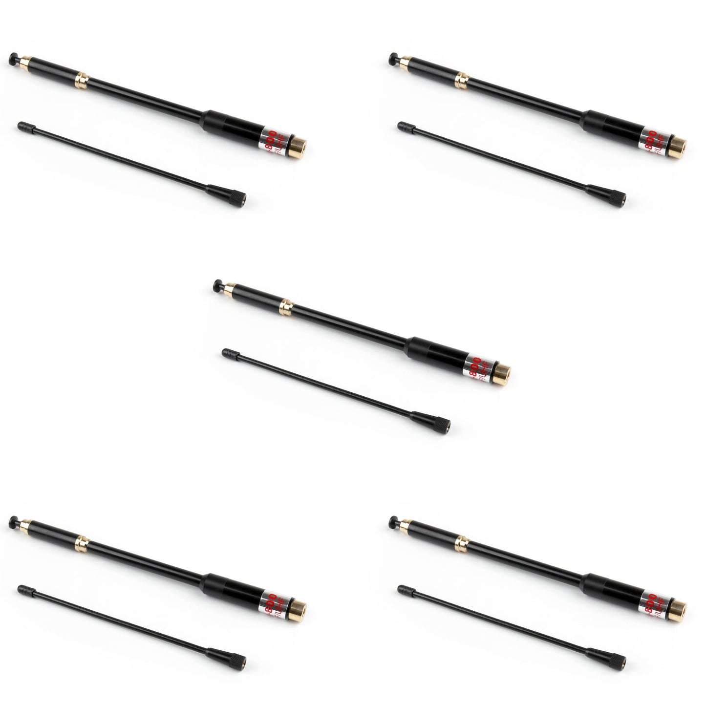 1Pcs AL-800 High Gain Dual Band Extendable Antenna SMA-Male For Icom Yaesu Radio