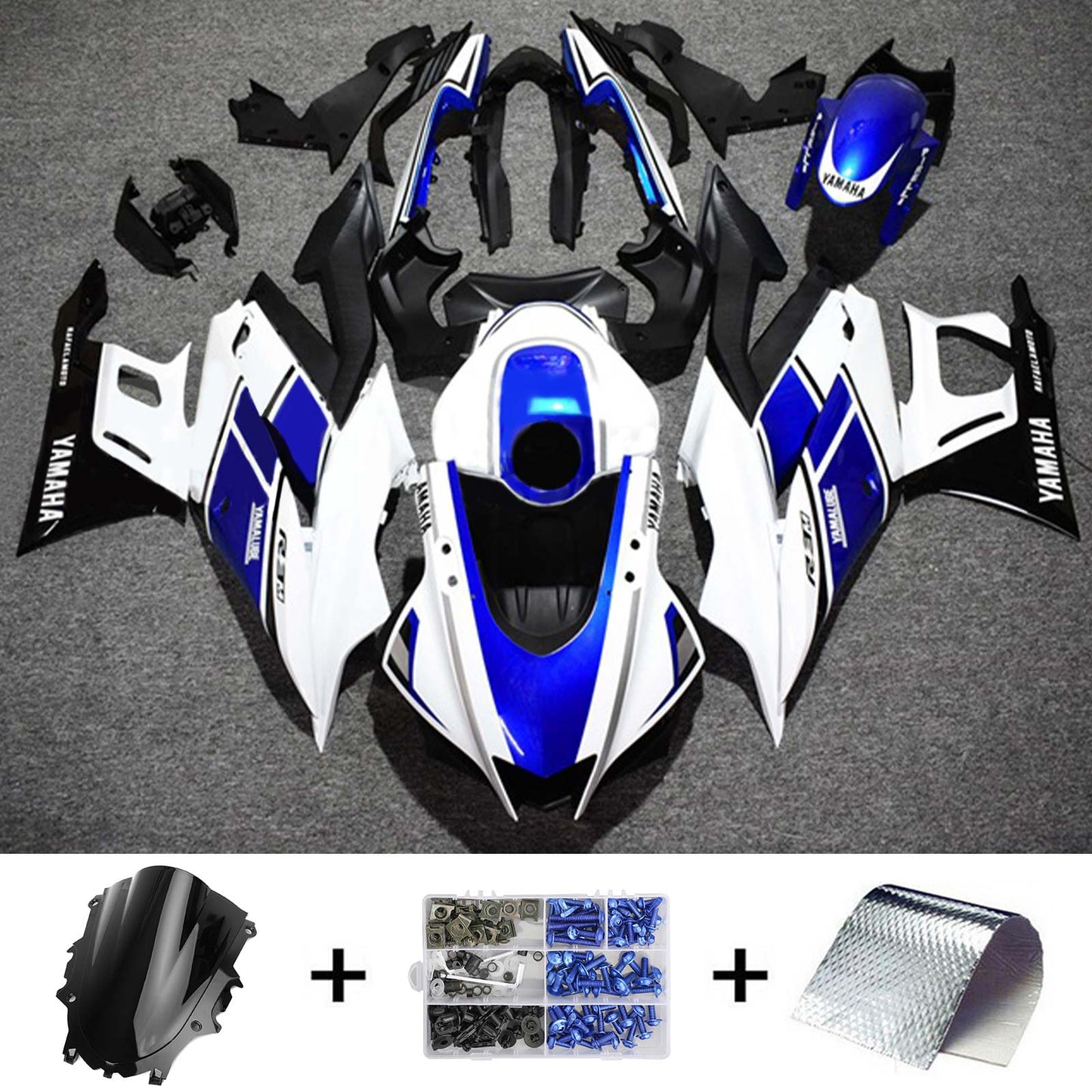 2019-2021 Yamaha YZF-R3 R25 Amotopart Injection Fairing Kit Bodywork Plastic ABS #116