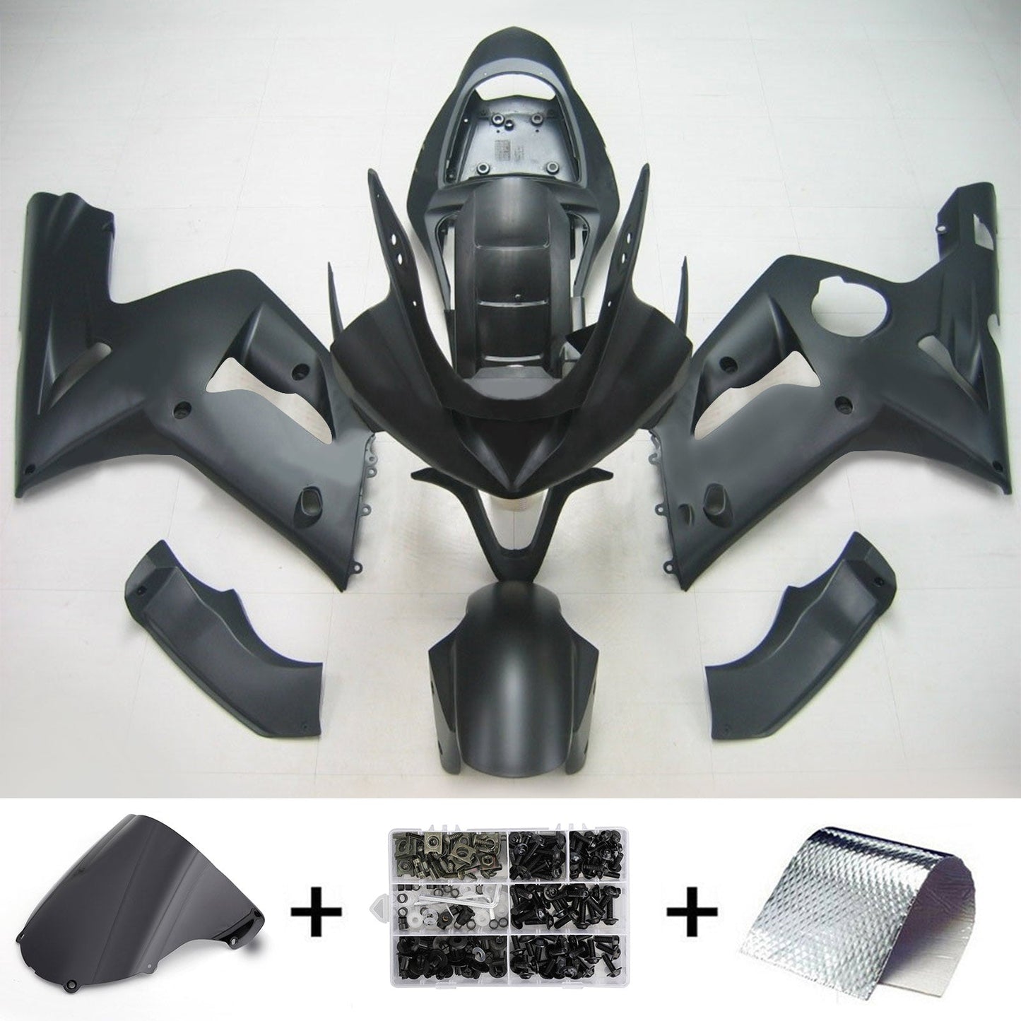 2003-2004 Kawasaki ZX6R 636 Amotopart Injection Fairing Kit Bodywork Plastic ABS #102