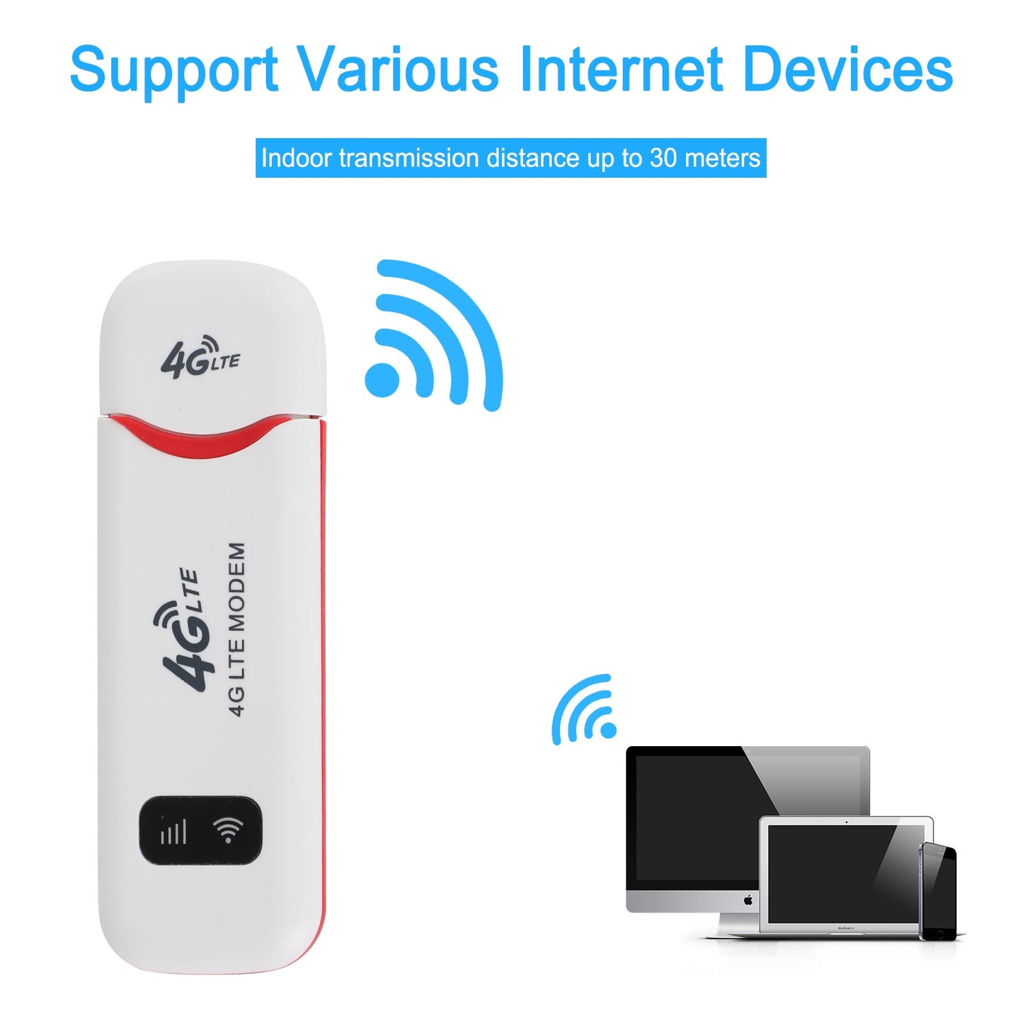 4G Unlocked Portable Hotspot Mini Wifi Router USB Modem 100Mbps LTE FDD