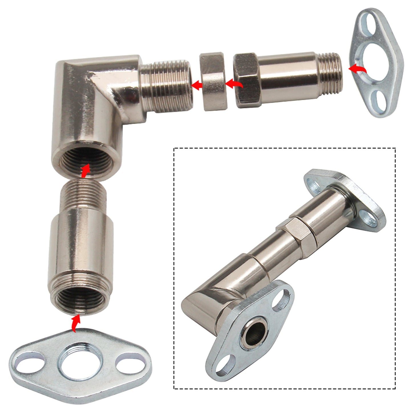 O2 Oxygen Spacer Sensor Extension Multi Fit For 90 Degrees 02 Fits Toyota Tacoma Etc