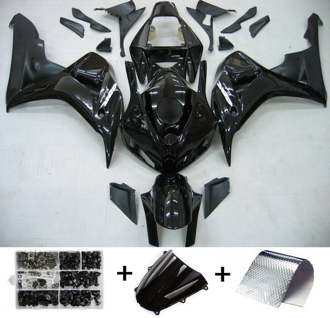 2006-2007 Honda CBR1000RR Gloss Black Fairing Kit by Amotopart