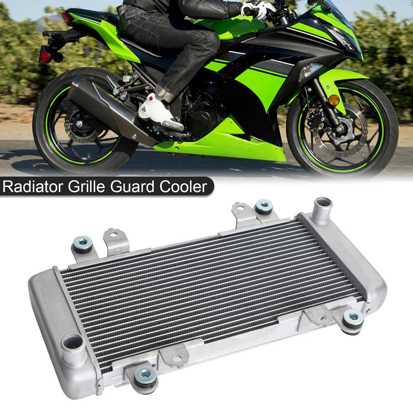 Radiator Guard Cooler Cooling For KAWASAKI NINJA 300 EX300 EX 300 2013-2017 Black