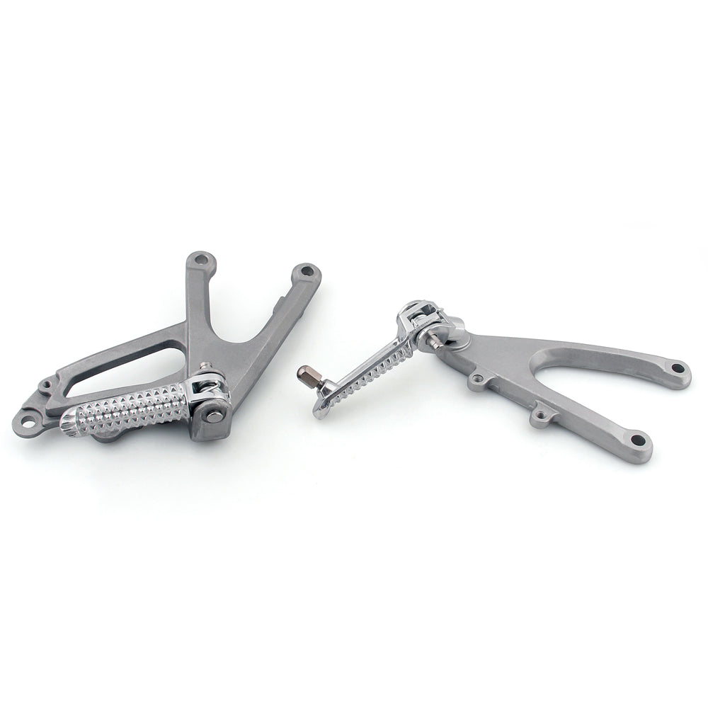 Front + Rear Foot Pegs Footrest Bracket Fit for Yamaha YZF R1 YZF-R1 2007 2008