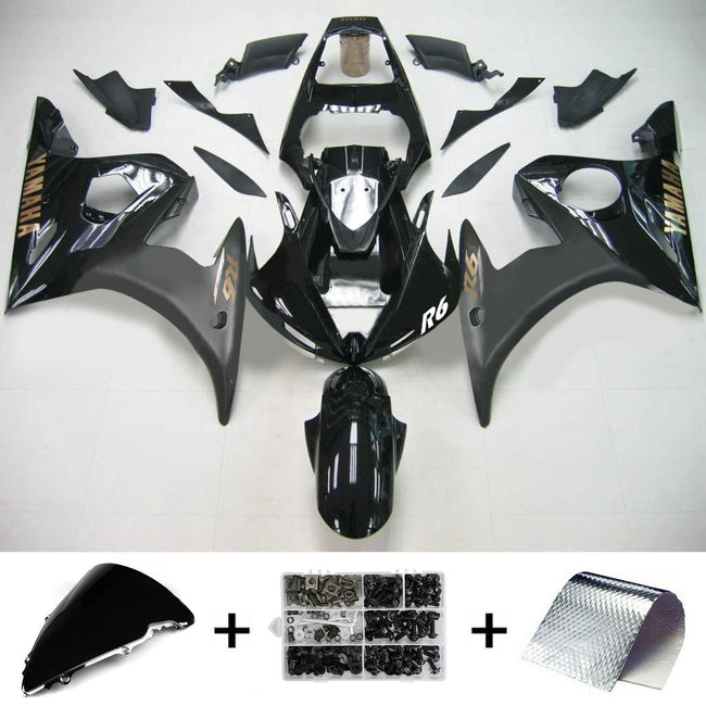 2003-2004 Yamaha YZF 600 R6 2006-2009 R6S Amotopart Injection Fairing Kit Bodywork Plastic ABS #111