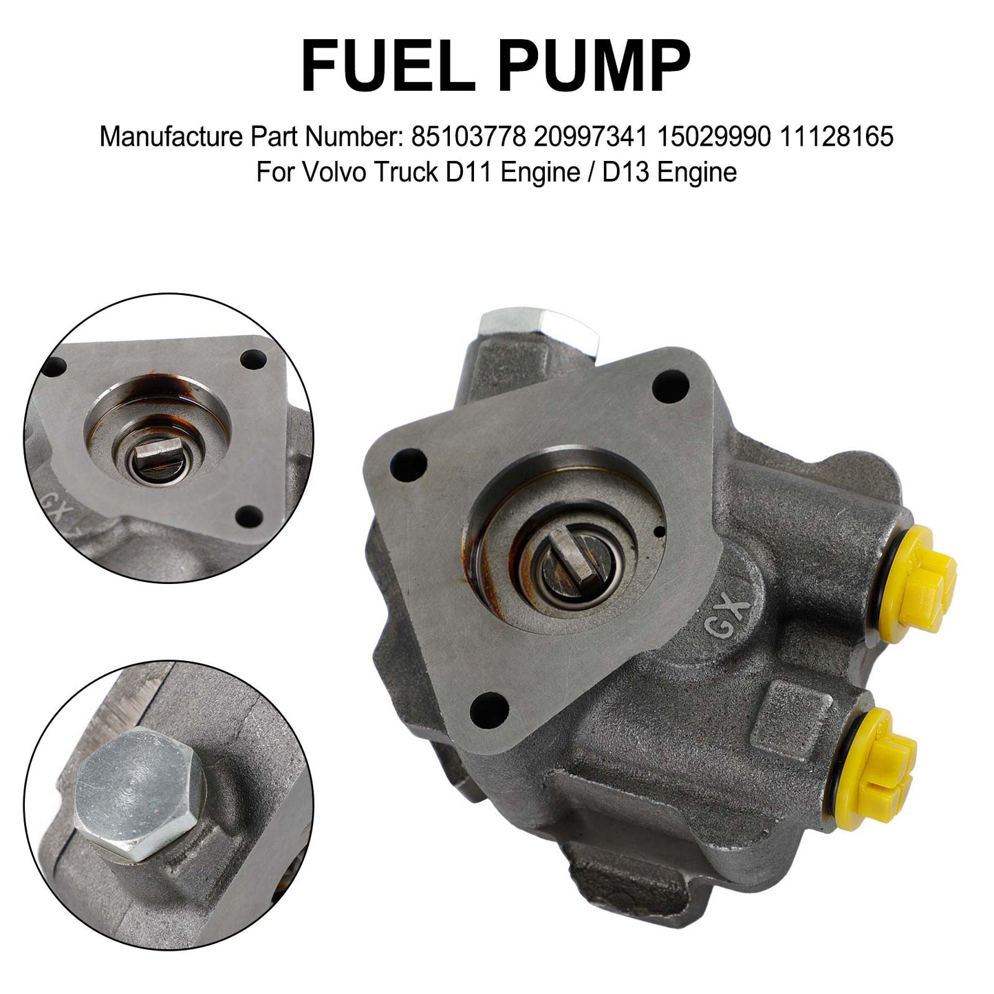 Fuel Pump 20997341 fit Volvo VN VNL VHD Series D11 D13 D16 Engine 85103778