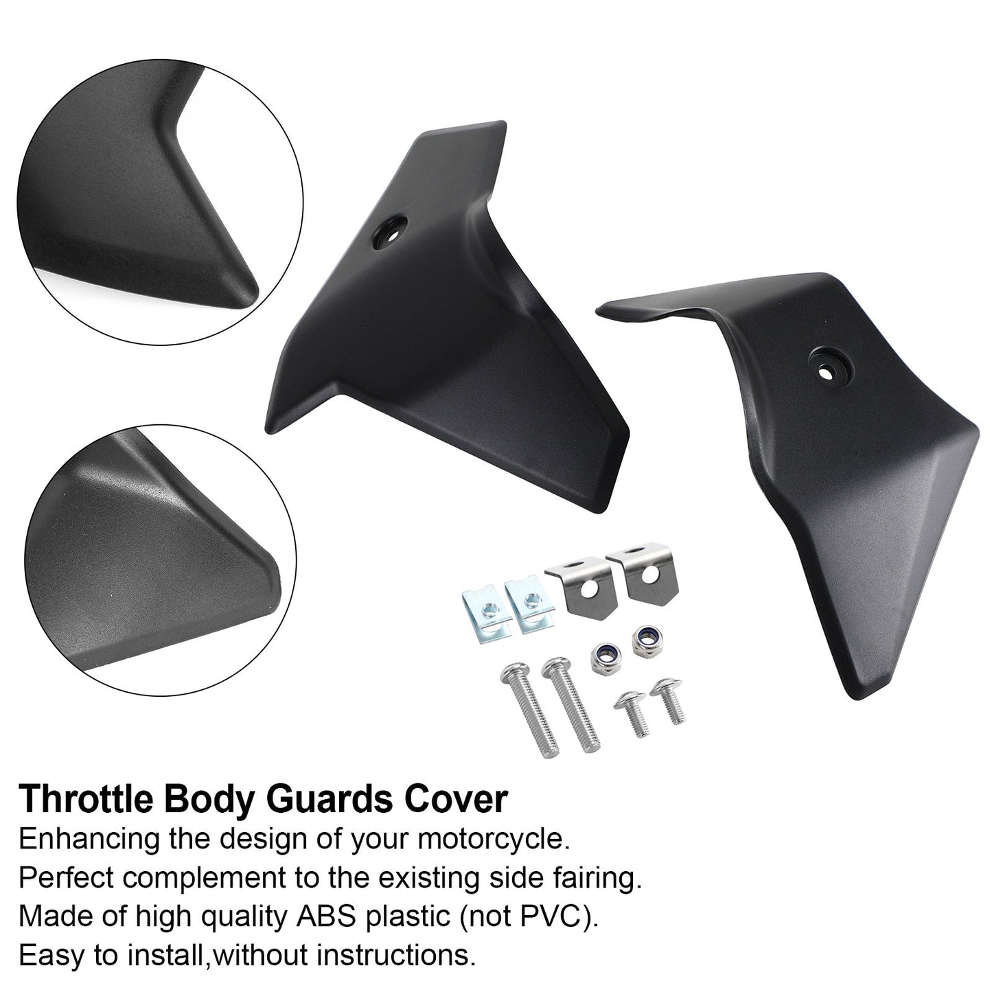 Throttle Body Guards Cover Protector for BMW R1250GS R1200GS 2017-2021 Black