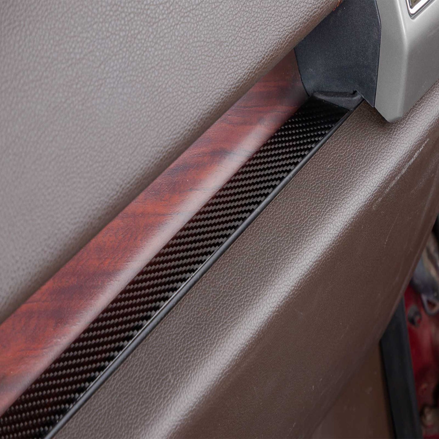 Carbon Fiber Inner Co-pilot Storage Slot Mat Cover Trim For Ford F150 2015-2021