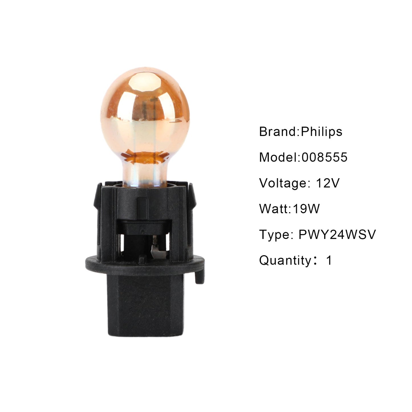 For Philips With Socket PW24WYSV 008555SV 12V24W Amber Bulb Turn Singal Light