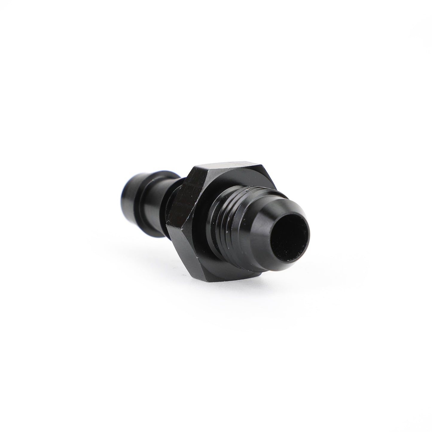 6 AN Male Flare to 3/8" Black Hose Barb Adapter Fitting AN6 -6AN 3/8 Push Lock Black